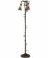58" High Stained Glass Pond Lily 3 Light Floor Lamp