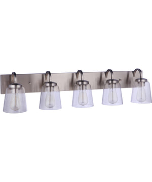 Elsa 5-Light Vanity Brushed Polished Nickel