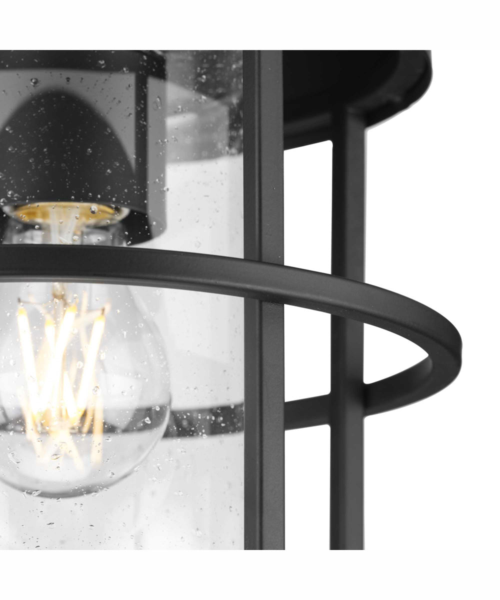 Burgess 1-Light Modern Farmhouse Flush Mount Matte Black