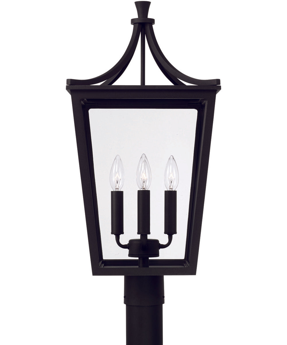 Adair 4-Light Outdoor Post-Lantern Rain or Shine - Black