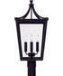 Adair 4-Light Outdoor Post-Lantern Rain or Shine - Black