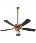 52" Ovation 3-light LED Ceiling Fan Aged Brass