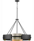 Lowery 6-Light Matte Black/Aged Silver Leaf Industrial Luxe Pendant Matte Black