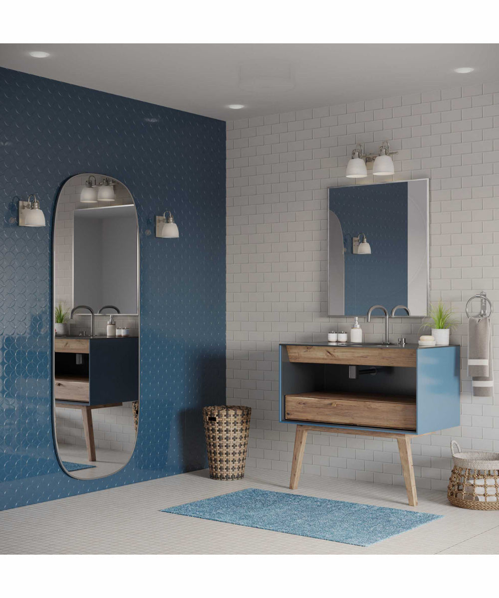 Preston 1-Light Coastal Bath Vanity Light Brushed Nickel