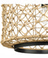 Chandra 1-Light Global Pendant with Woven Shade Matte Black