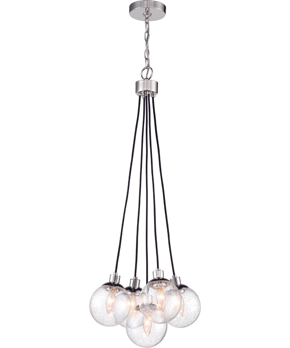 Que 5-Light Pendant Chrome