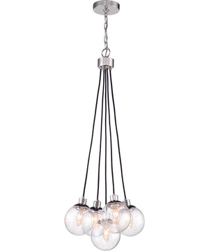 Que 5-Light Pendant Chrome