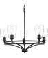 Parkhurst 5-Light New Traditional Clear Glass Chandelier Light Matte Black