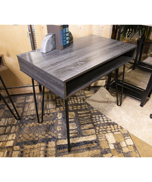 Strumford Home Office Desk Charcoal/Black