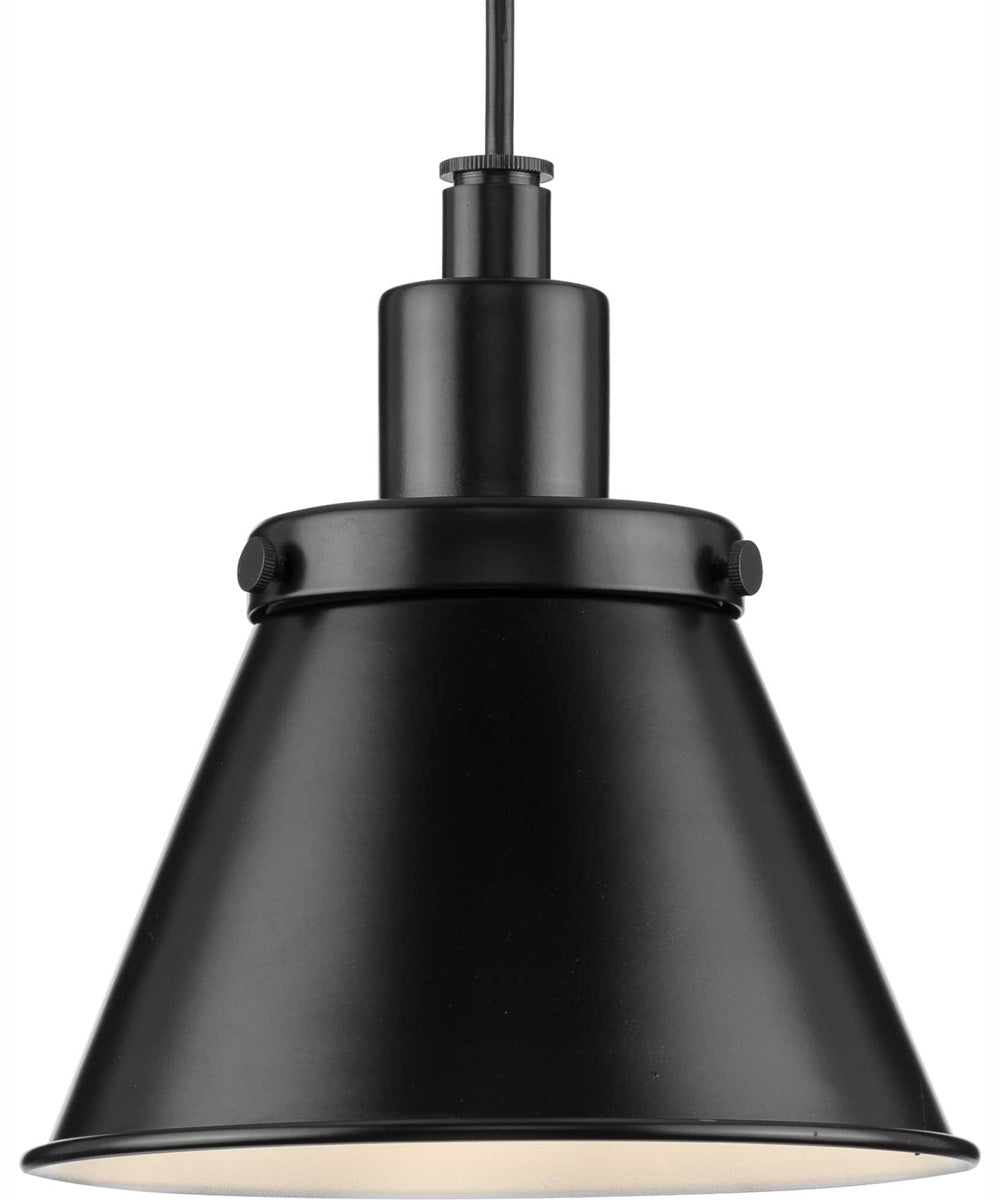 Hinton 1-Light Modern Farmhouse Pendant Matte Black