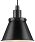 Hinton 1-Light Modern Farmhouse Pendant Matte Black