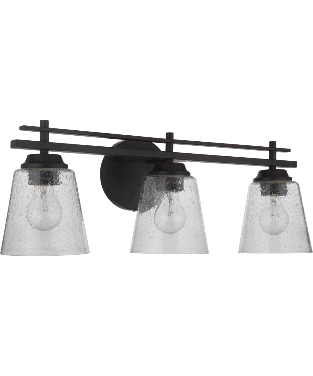 Drake 3-Light Bath Vanity Light Flat Black