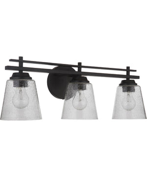 Drake 3-Light Bath Vanity Light Flat Black