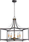 30"W Wellington 5-Light Pendant Oil Rubbed Bronze / Antique Brass