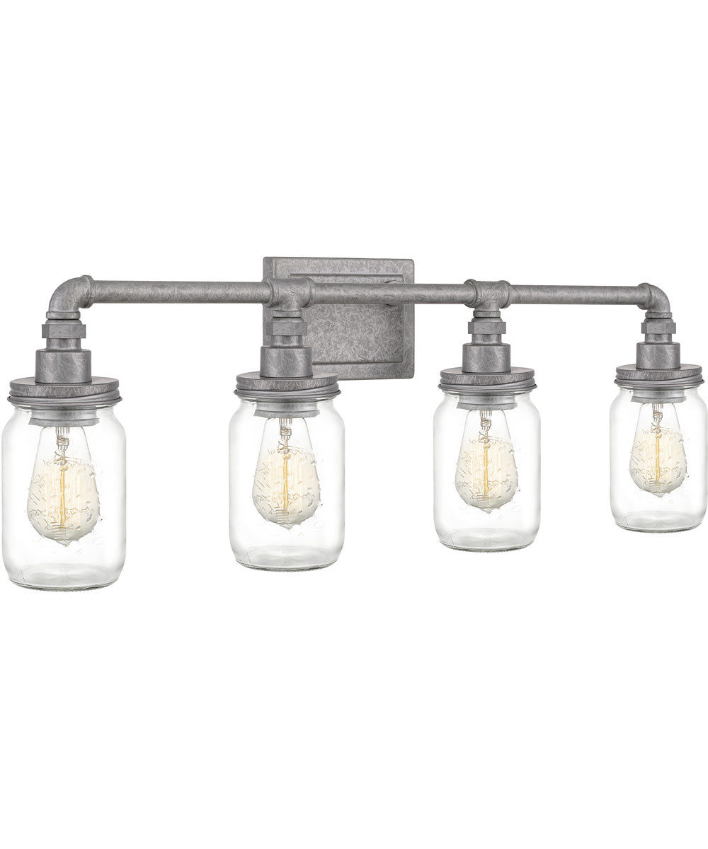 Squire Extra Large 4-light Bath Light Galvanized SQR8604GV