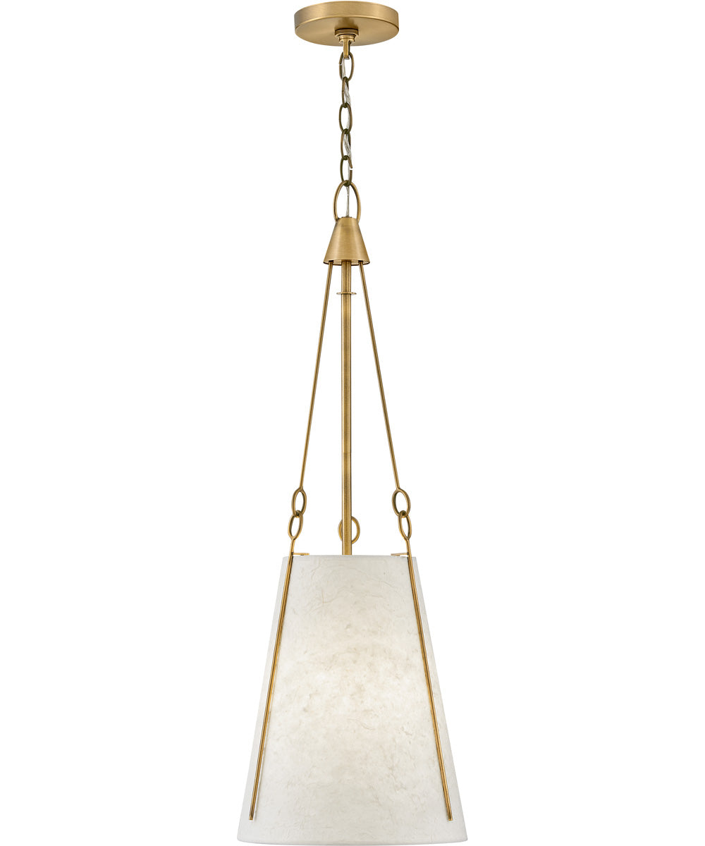 Danvers 1-Light Small Pendant in Lacquered Dark Brass