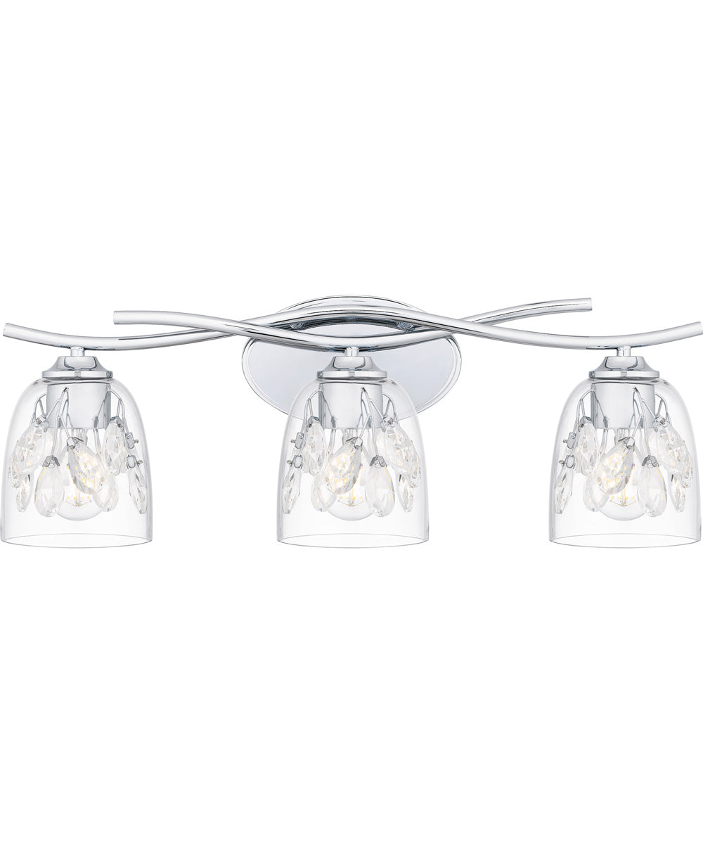 Ansley Large 3-light Bath Light Polished Chrome