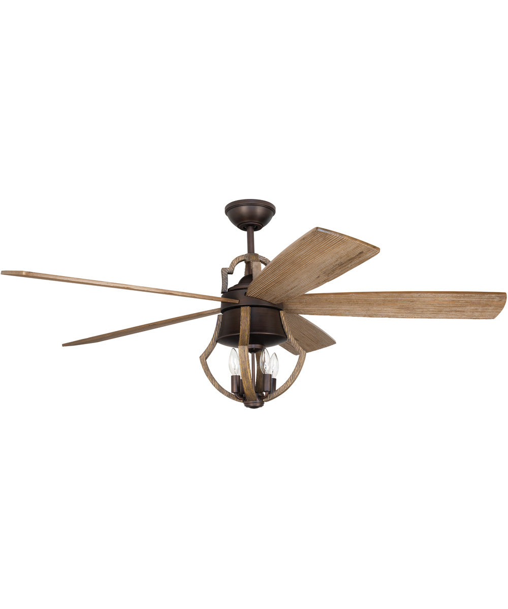Winton 4-Light Ceiling Fan (Blades Included) Aged Bronze Brushed