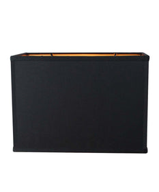 16"W x 11"H Rectangular Drum Lampshade Softback Black Fabric