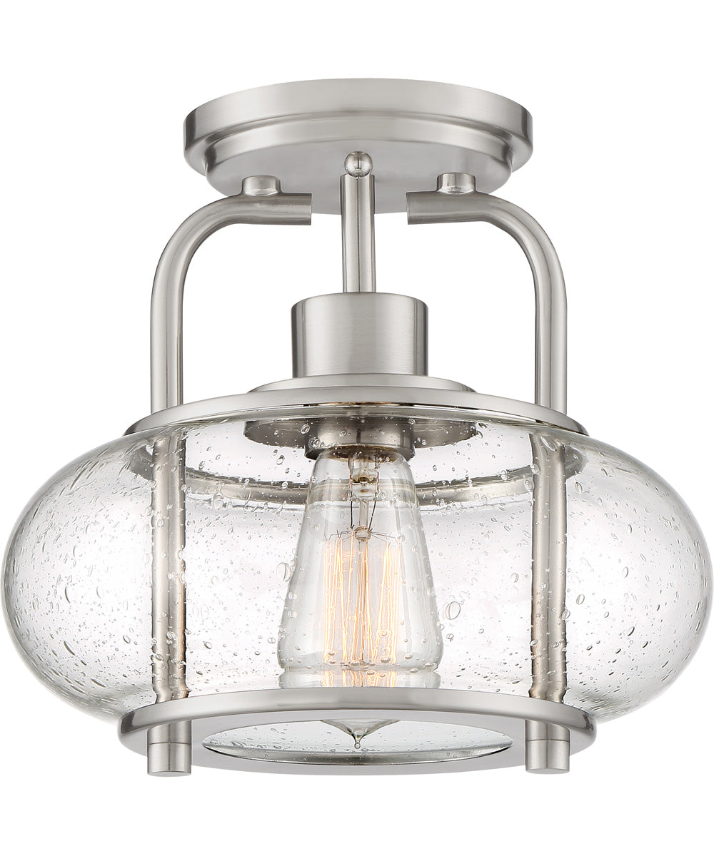 Trilogy Small 1-light Semi Flush Mount Brushed Nickel