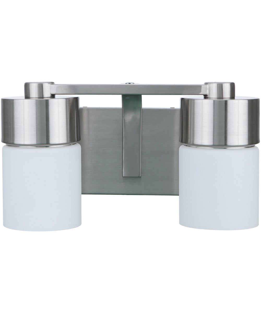 District 2-Light Bath Vanity Light Brushed Polished Nickel