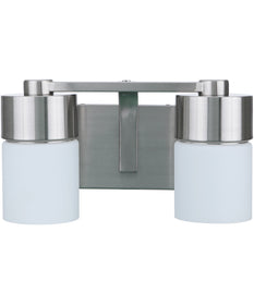 District 2-Light Bath Vanity Light Brushed Polished Nickel