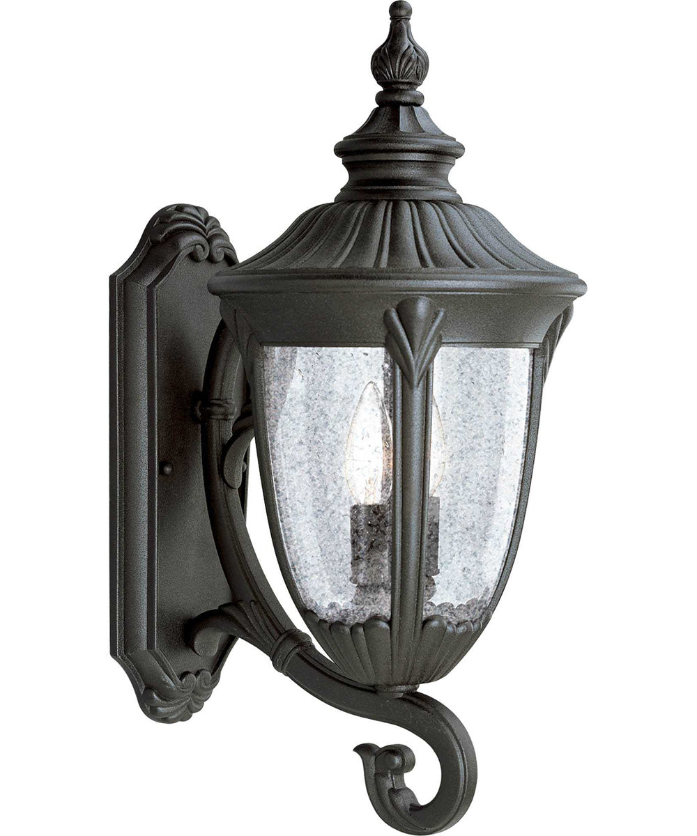 Meridian 2-Light Large Wall Lantern Textured Black