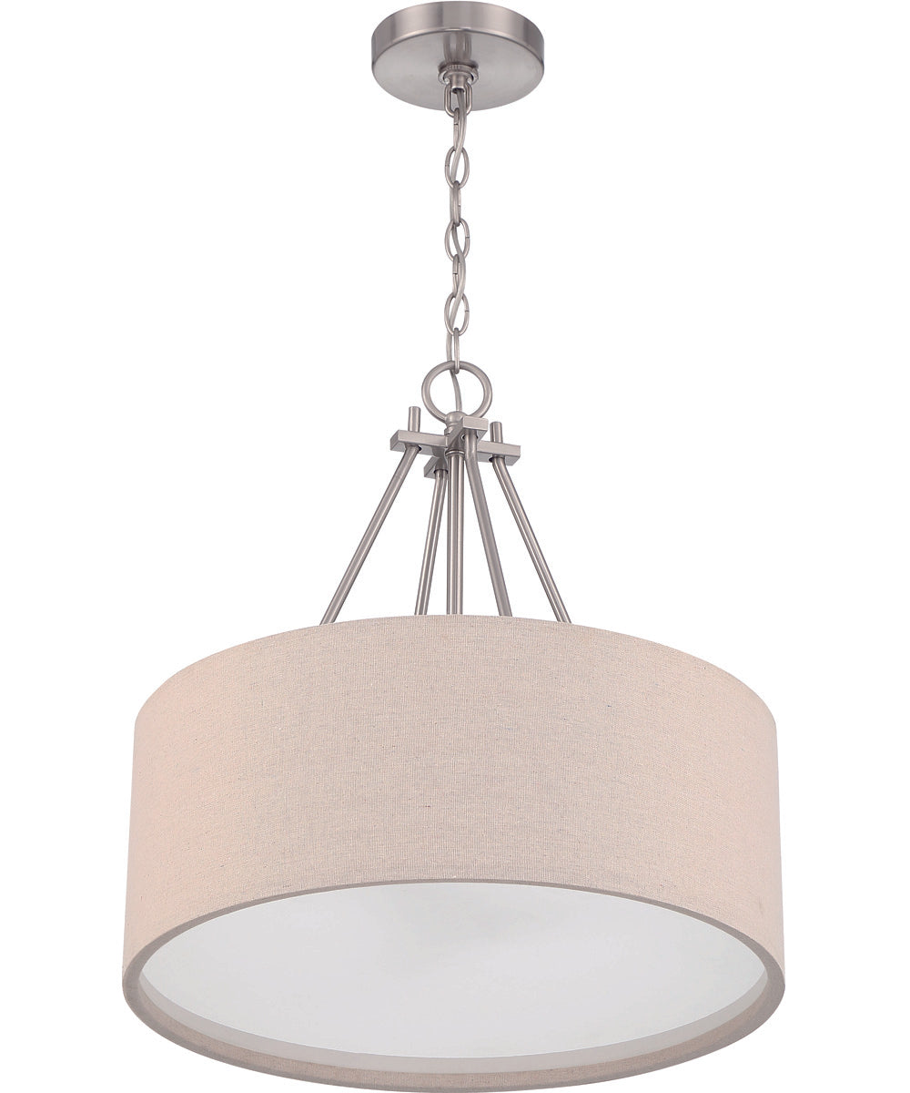Duke 3-Light Pendant Brushed Polished Nickel