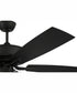 52" Outdoor Pro Plus 119 Pan Light Kit 1-Light Indoor/Outdoor Ceiling Fan Flat Black