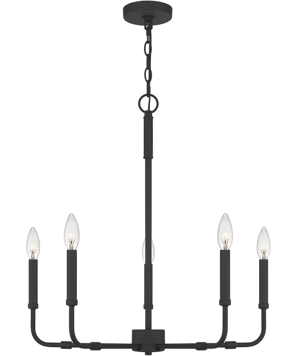 Abner 5-light Chandelier Matte Black
