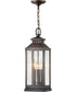 Revere 3-Light Medium Outdoor Hanging Lantern in Blackened Brass