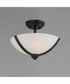 Deven 3-Light Semi-Flush Mount Black