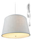 10"W 2 Light Swag Plug-In Pendant Light Textured Oatmeal with Diffuser White Cord