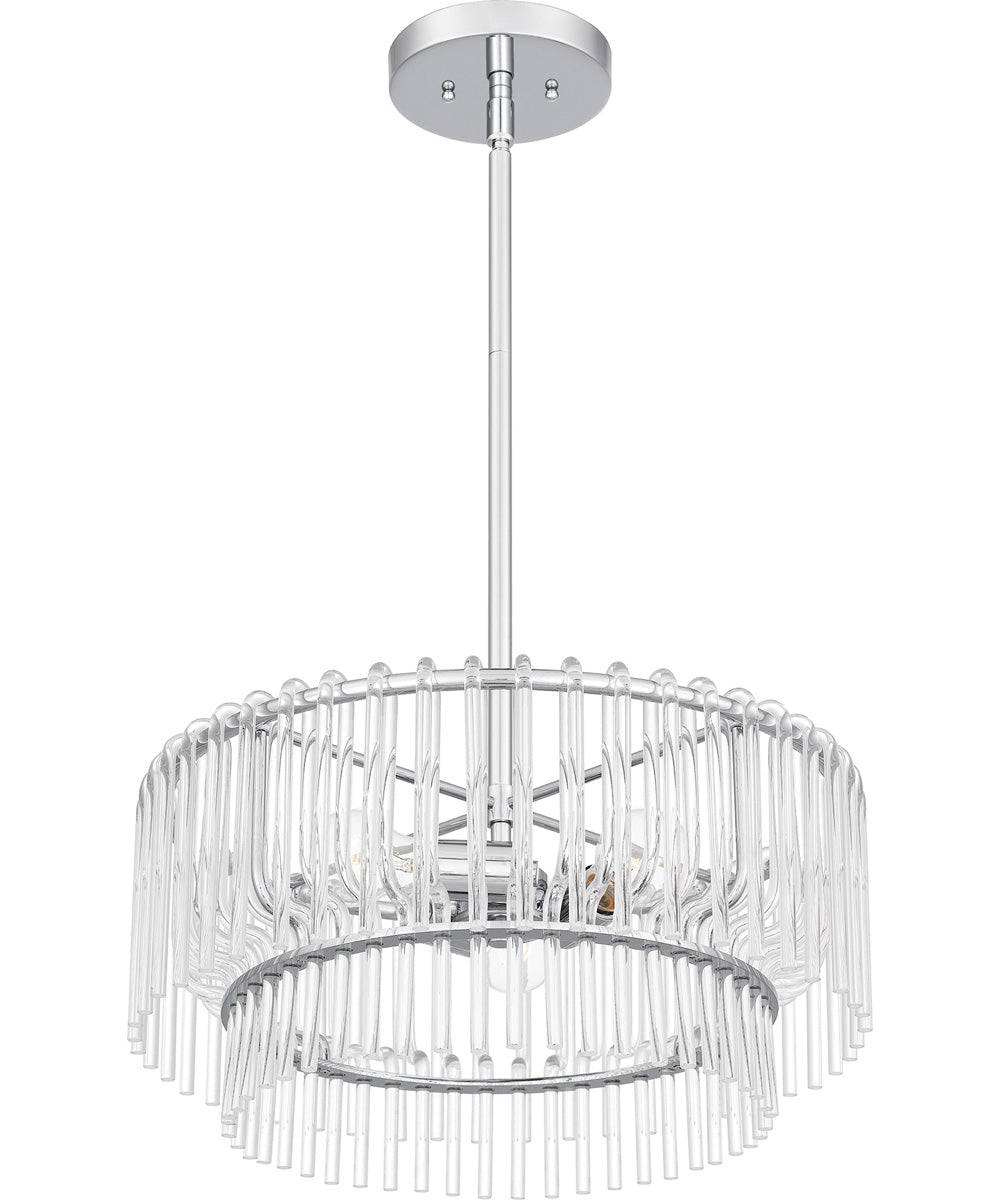 Tayshia Large 3-light Pendant Polished Chrome