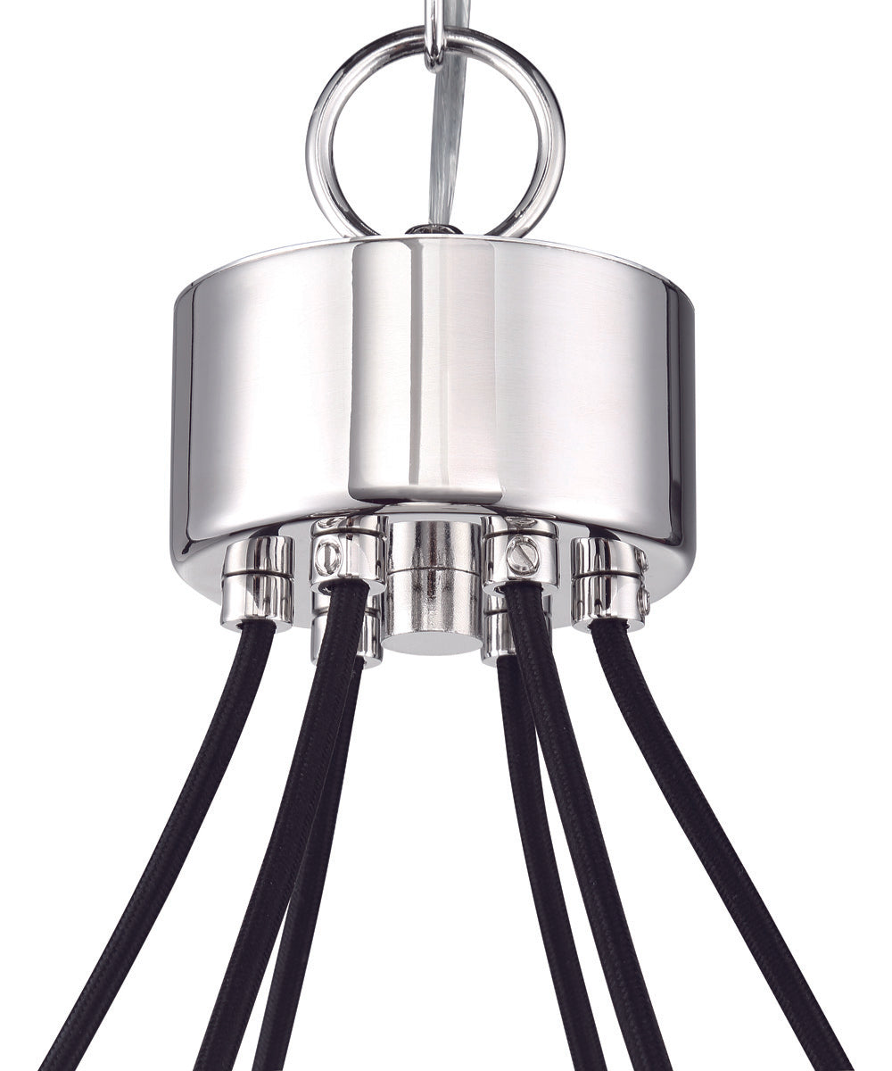 Que 6-Light Chandelier Chrome