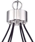 Que 6-Light Chandelier Chrome