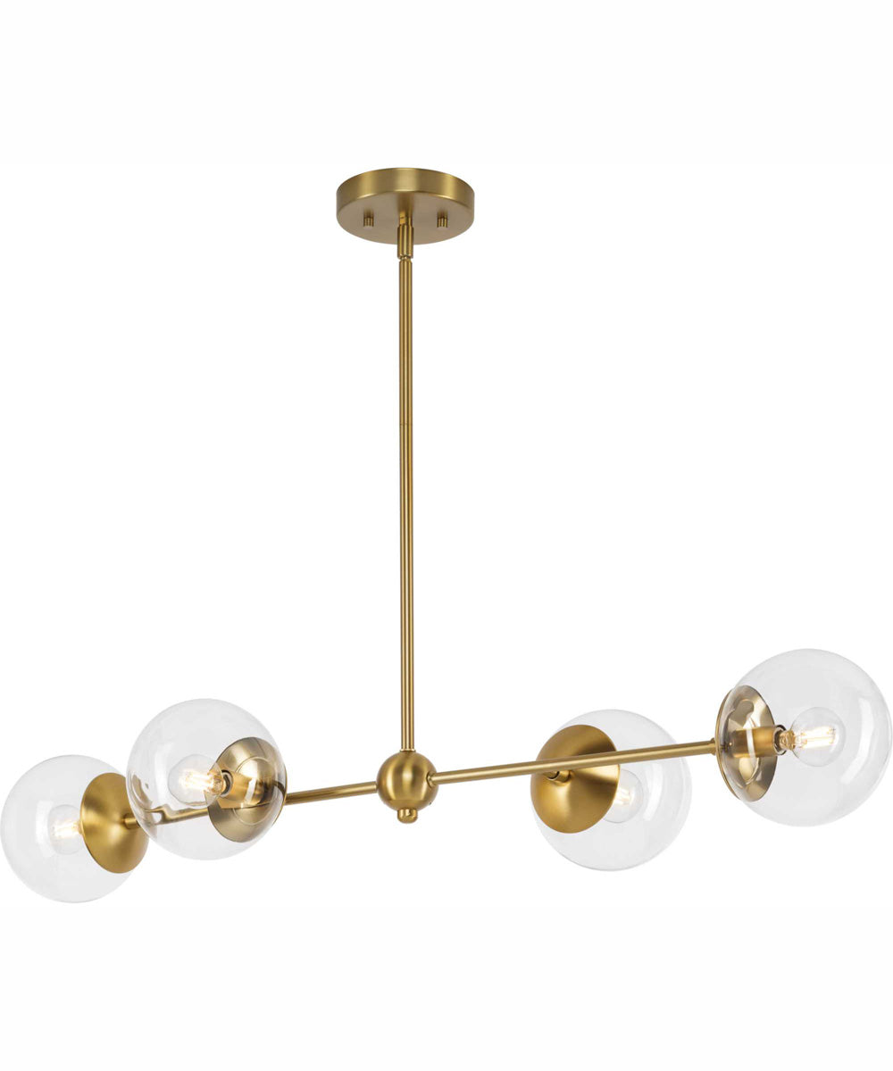 Atwell 4-Light Mid-Century Modern Island Light Brushed Bronze