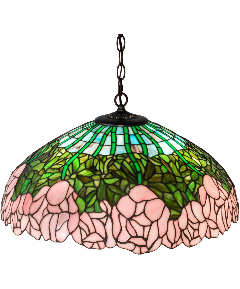 22" Wide Tiffany Cabbage Rose Pendant