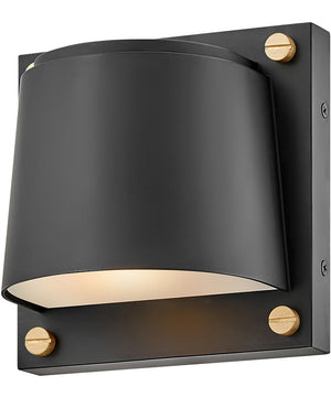 Scout 1-Light Small LED Wall Mount Lantern in Black