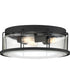 Ludlow Medium 3-light Flush Mount Earth Black