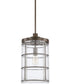 Colby 1-Light Pendant In Urban Grey With Clear Glass