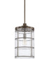 Colby 1-Light Pendant In Urban Grey With Clear Glass