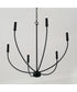 Ansley 6-Light Chandelier Matte Black