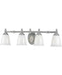 Victorian 4-Light White Opal Glass Farmhouse Bath Vanity Light Polished Chrome