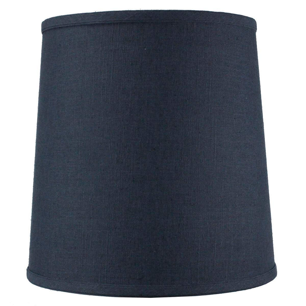 12"W x 12"H SLIP UNO FITTER Textured Slate Blue Drum Linen Shade