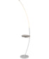 Monita 1-Light Led Floor Lamp W/Desk Silver Usb&Wirless Charging
