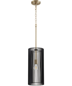 8"W Finura 1-light Pendant Aged Brass