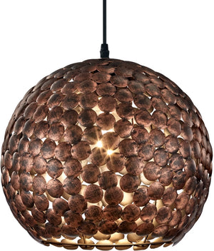 13"W Frieda 1-Light  Pendant Old Brass
