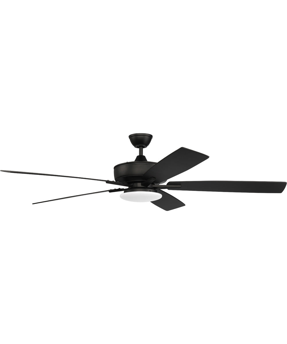 Super Pro 112 Slim Light Kit 1-Light Specialty Ceiling Fan (Blades Included) Flat Black