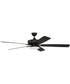 60" Super Pro 112 Slim Light Kit 1-Light Specialty Ceiling Fan (Blades Included) Flat Black